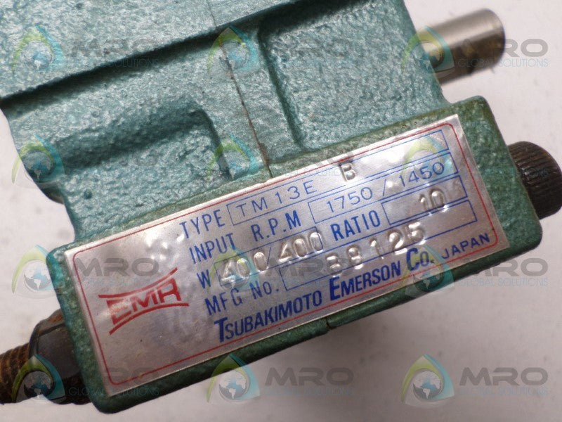 TSUBAKIMOTO TM13EB GEAR REDUCER UNMP