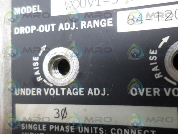 WILMAR WOUVT-3-120AC OVER/UNDER VOLTAGE RELAY 120VAC UNMP