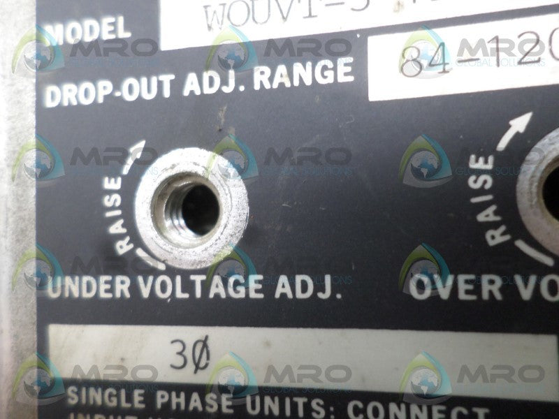 WILMAR WOUVT-3-120AC OVER/UNDER VOLTAGE RELAY 120VAC UNMP