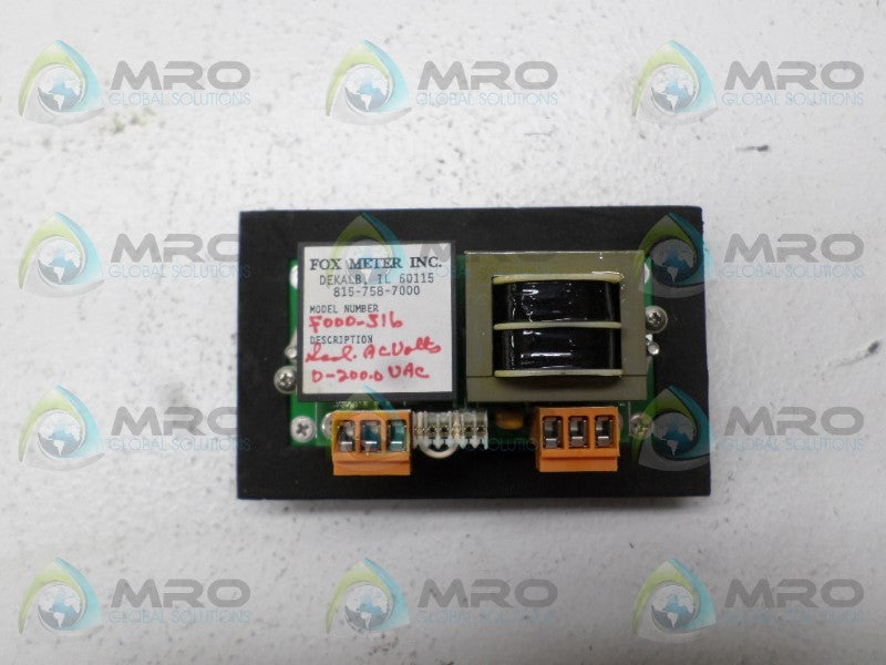 FOXMETER F161-316 F000-316 DIGITAL METER NSNP