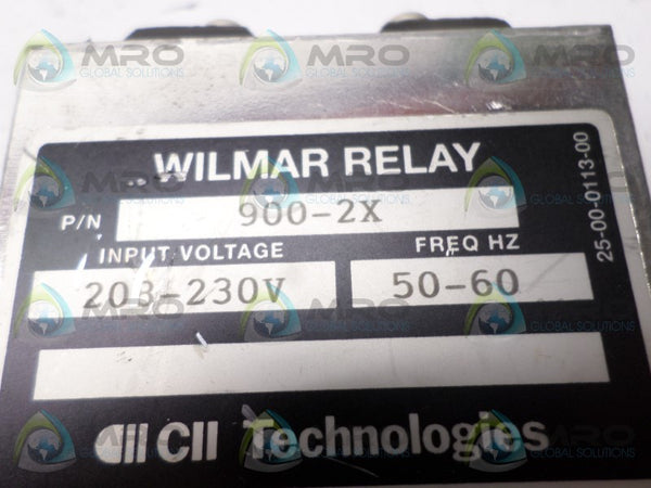 WILMAR 900-2X RELAY 208-230V UNMP
