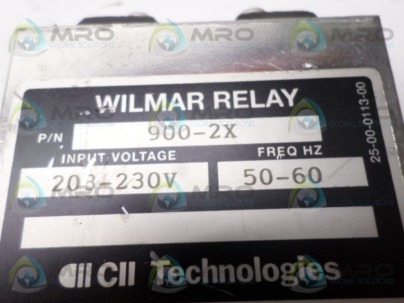 WILMAR 900-2X RELAY 208-230V UNMP