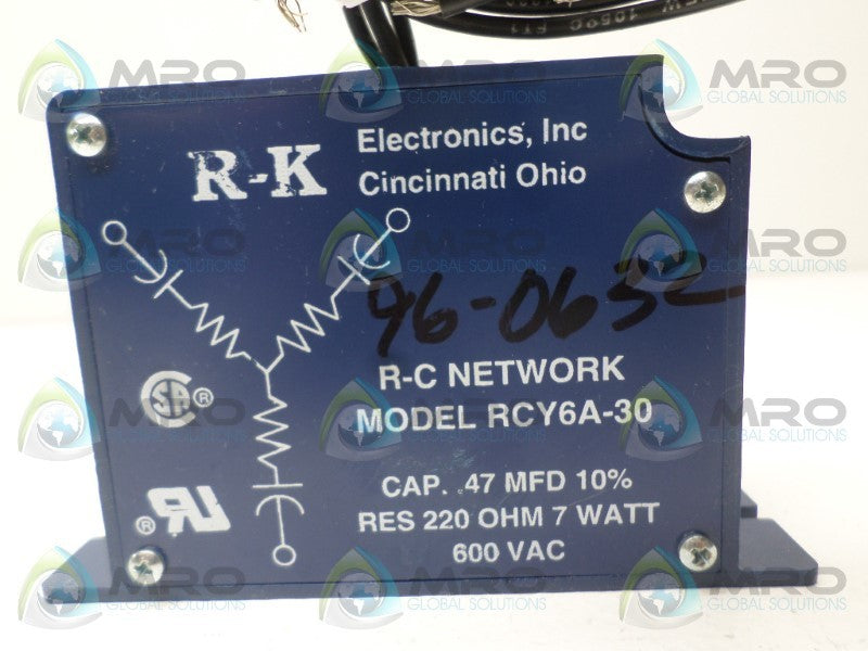 R-K ELECTRONICS RCY6A-30 RC NETWORK FILTER NSNP