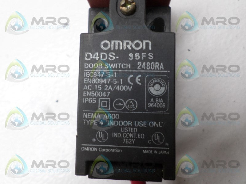 OMRON D4DS-35FS DOOR SWITCH (AS PICTURED) UNMP