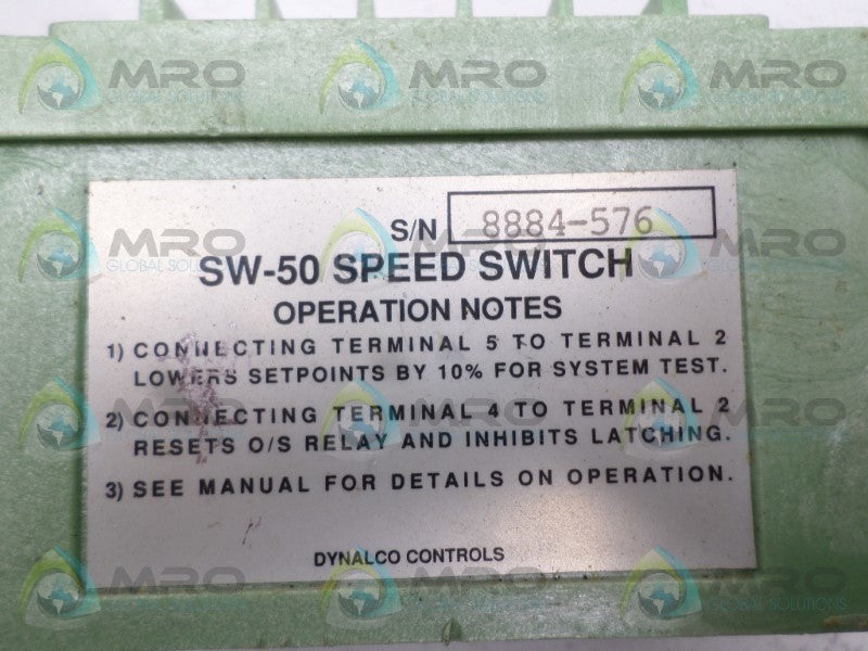 DYNALCO SW-50 SPEED SWITCH UNMP
