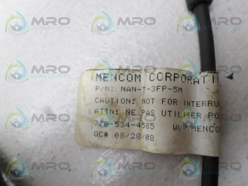 MENCOM NAN-T-3FP-5M CABLE CONNECTOR UNMP