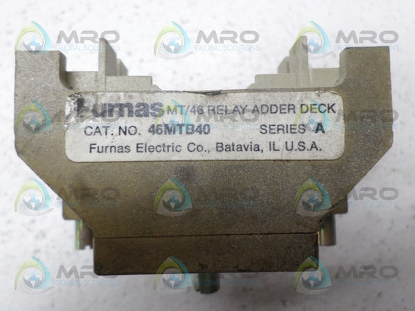 FURNAS 46MTB40 RELAY ADDER DECK UNMP