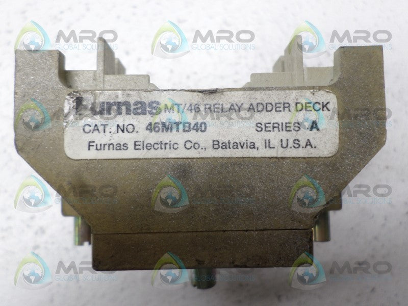 FURNAS 46MTB40 RELAY ADDER DECK UNMP