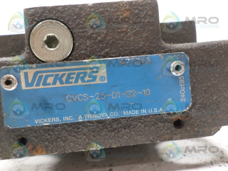 VICKERS CVCS-25-D1-S2-10 RELIEF VALVE UNMP