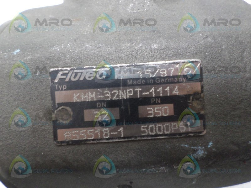 FLUTEC KHM-32NPT-1114 BALL VALVE (AS PICTURED) NSNP