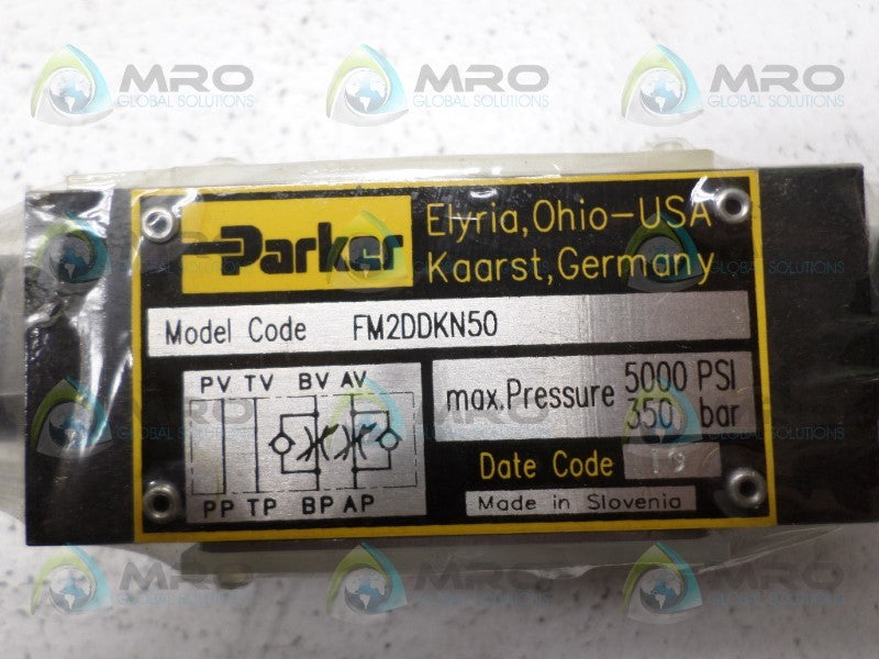 PARKER FM2DDKN50 HYDRAULIC FLOW CONTROL VALVE NSMP