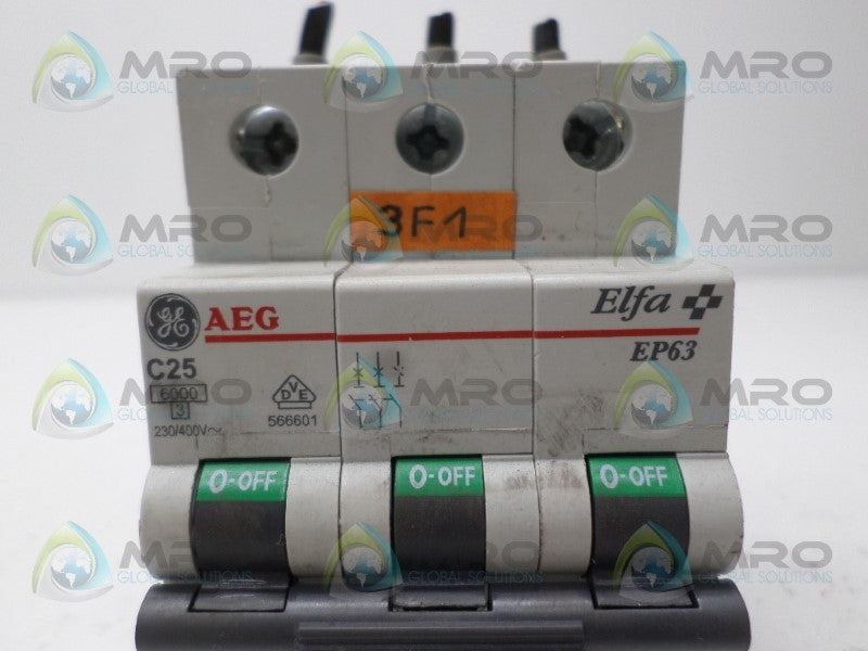 GENERAL ELECTRIC EP63C25 CIRCUIT BREAKER 25V UNMP