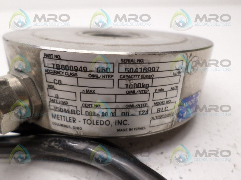 METTLER TOLEDO TB600949-050 TRANSDUCER 1000kg UNMP