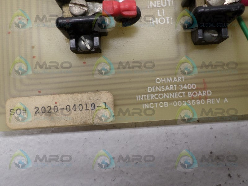 OHMART INCTCB-033590 INTERCONNECT BOARD UNMP