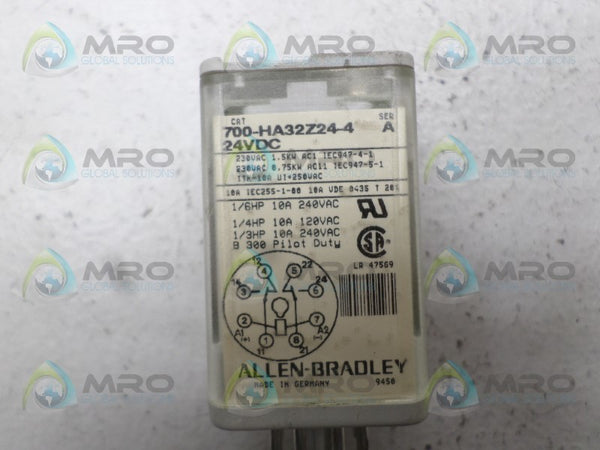 ALLEN BRADLEY 700-HA32Z24-4 SER. A RELAY 24VDC UNMP