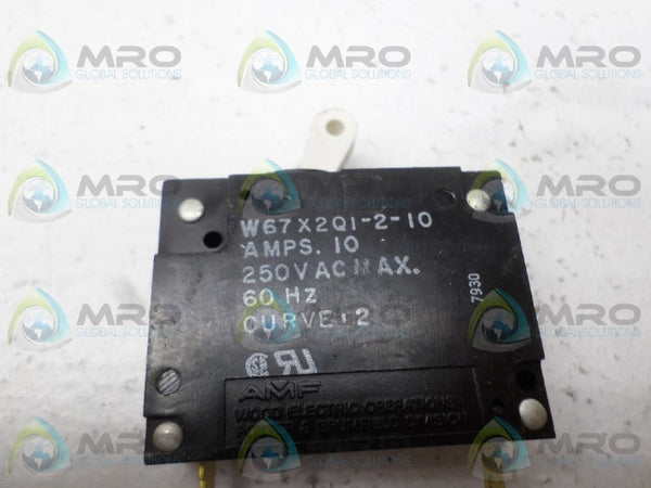 POTTER & BRUMFIELD W67X2Q1-2-10 CIRCUIT BREAKER 10A NSNP