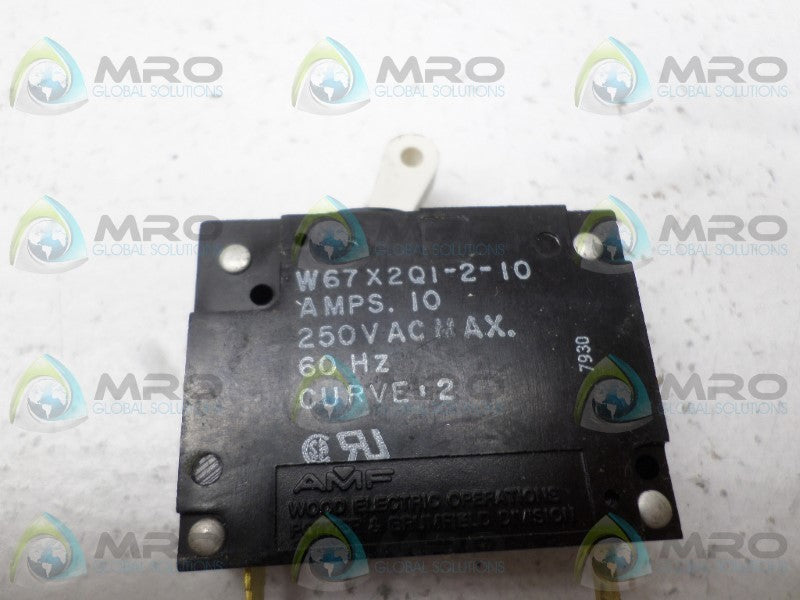 POTTER & BRUMFIELD W67X2Q1-2-10 CIRCUIT BREAKER 10A NSNP