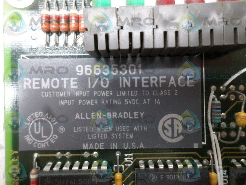 INDUSTRIAL SPARE PART 96635301 REMOTE I/O INTERFACE UNMP