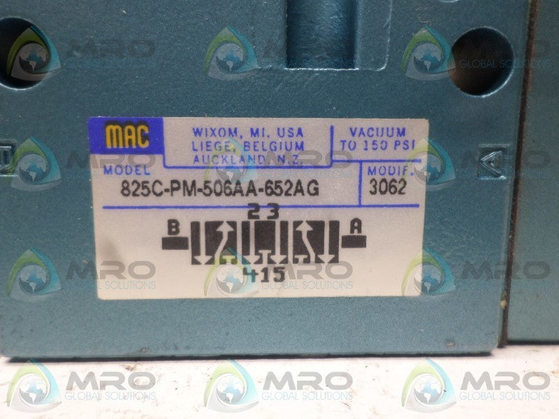 MAC 825C-PM-506AA-652AG SOLENOID VALVE NSNP