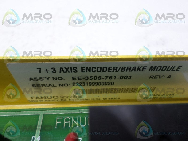 FANUC EE-3505-761-002 ENCODER/BRAKE MODULE UNMP