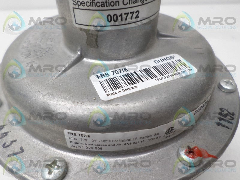 DUNGS FRS707/6 REGULATOR 0/160F NSNP