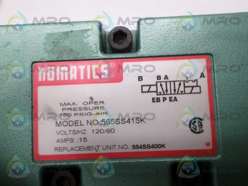 NUMATICS 555SS415K SOLENOID VALVE NSNP