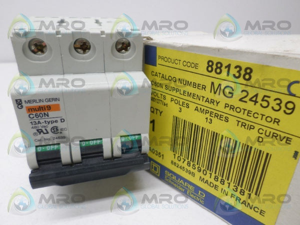 SQUARE D MG24539 CIRCUIT BREAKER 13A NSMP