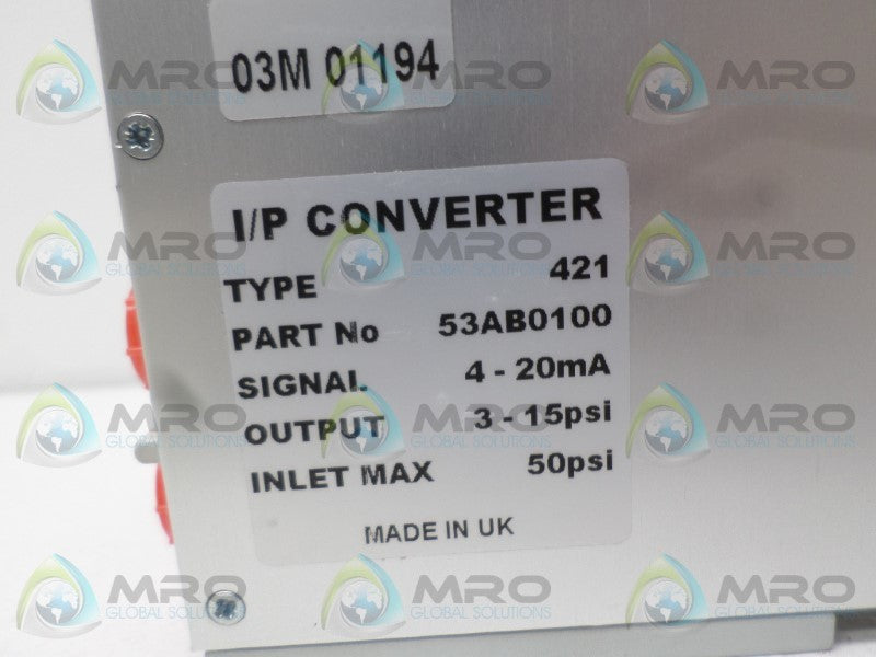 WATSON SMITH 53AB0100 I/P CONVERTER NSMP