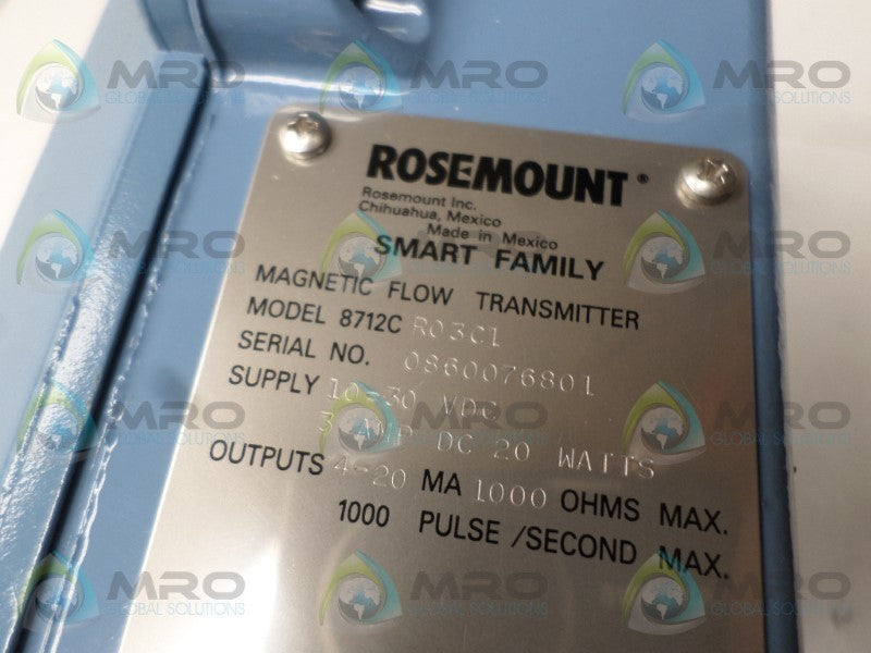 ROSEMOUNT 8712CR03C1 MAGNETIC FLOW TRANSMITTER NSNP