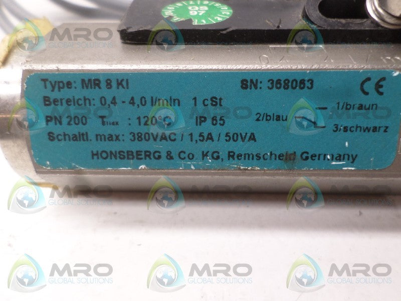HONSBERG MR8KI FLOW SWITCH UNMP