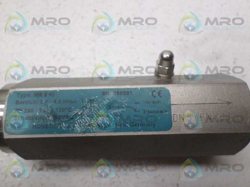 HONSBERG MR8KI FLOW SWITCH (AS PICTURED) UNMP