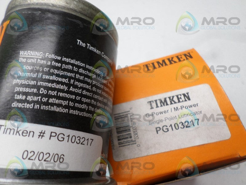 TIMKEN PG103217 LUBRICATOR NSMP