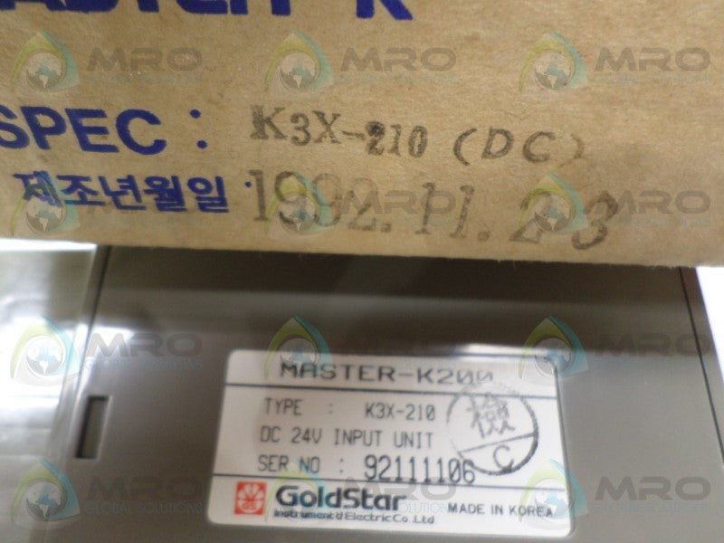 GOLDSTAR K3X-210 INPUT UNIT  NSMP