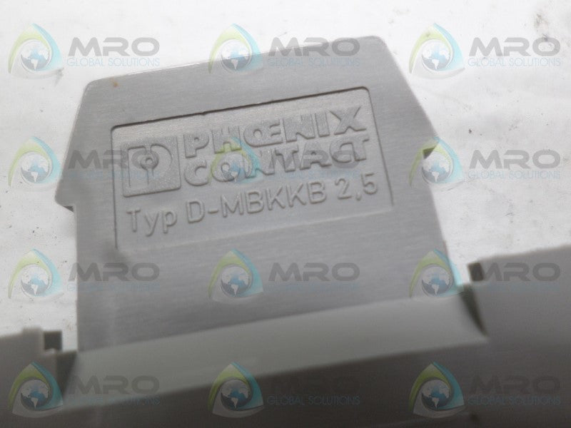 PHOENIX CONTACT D-MBKKB2,5 GREY TERMINAL BLOCK END PLATE  NSNP