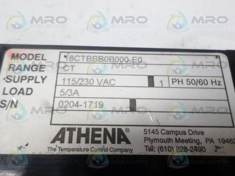 ATHENA 18CTBBB0B000-E0 TEMPERATURE CONTROL  NSNP