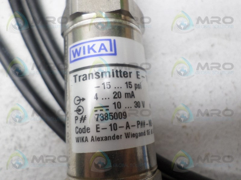 WIKA E-10-A-P##-NB-ZG2X67-ZZ PRESSURE TRANSMITTER -15-15 PSI  NSNP