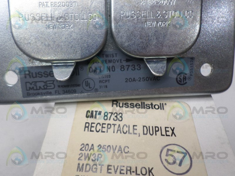 RUSSELLSTOLL 8733 DUPLEX RECEPTACLE  NSMP