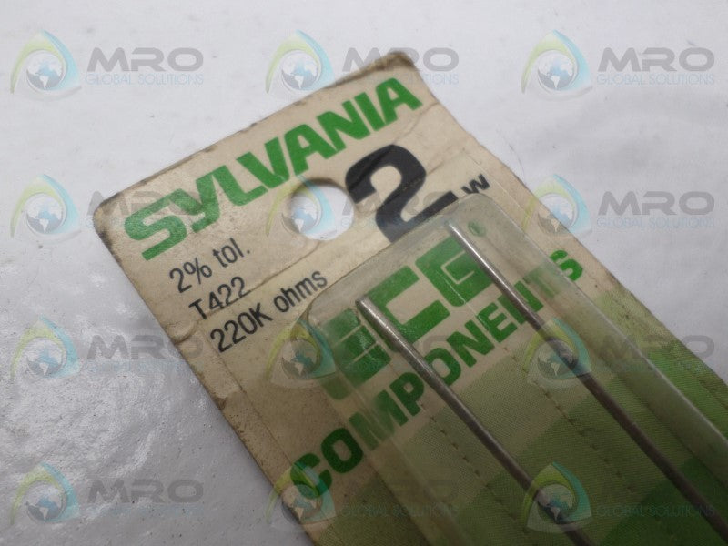 SYLVANIA T422 FLAME PROOF RESISTOR 220K OHMS  NSMP