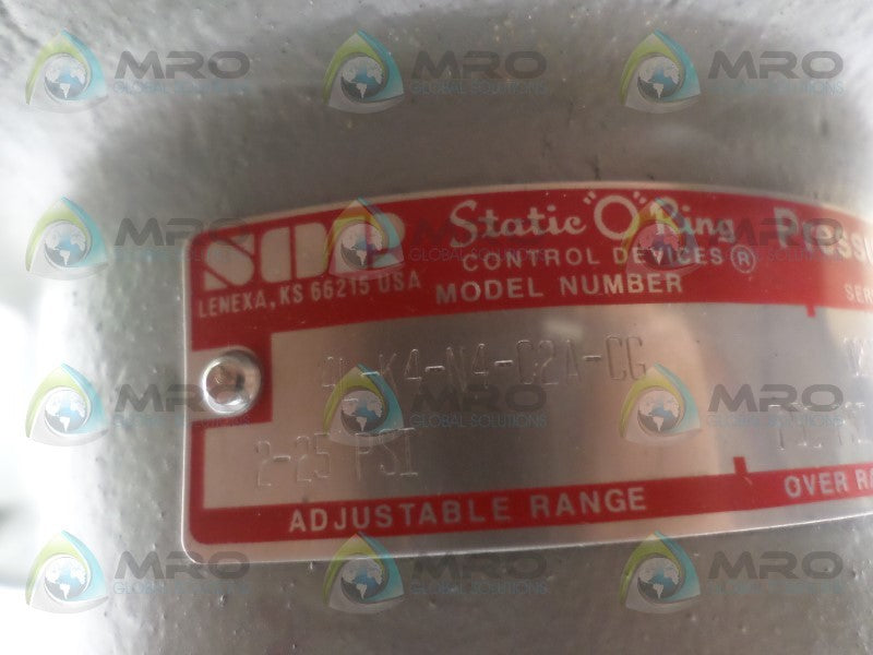 SOR 4L-K4-N4-C2A-CG PRESSURE SWITCH 2-25 PSI  NSNP
