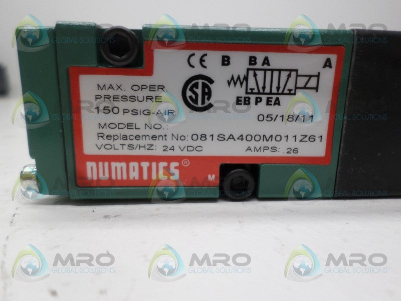 NUMATICS 081SA400M011Z61 SOLENOID VALVE  NSNP