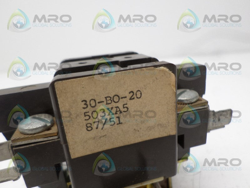 ELMWOOD 30-B0-20 CONTACTOR  NSNP