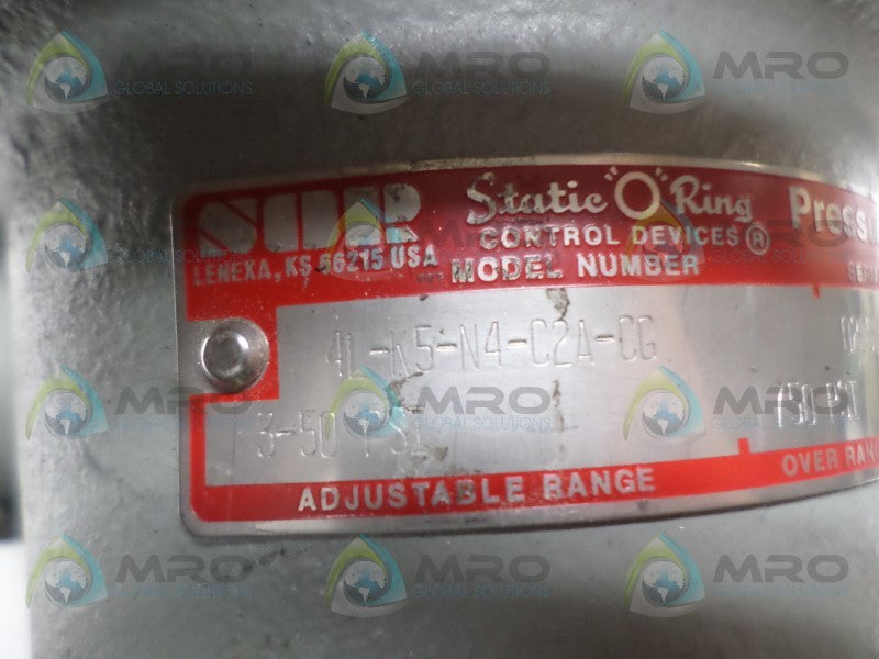 SOR 4L-K5-N4-C2A-CG PRESSURE SWITCH 3-50 PSI  NSNP
