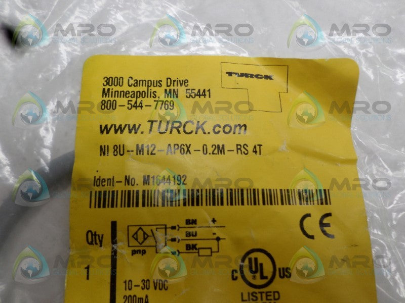 TURCK NI8U-M12-AP6X-0.2M-RS4T PROXIMITY SENSOR  NSNP