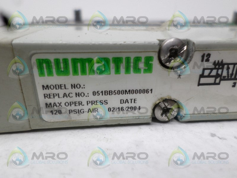 NUMATICS 051BB500M000061 SOLENOID VALVE  UNMP