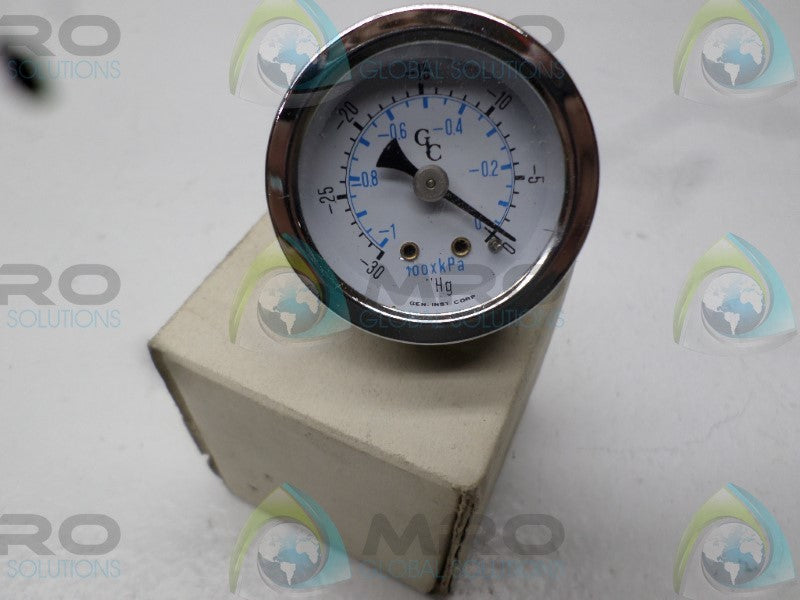 GEM 6004-1-1/2-1/8NPT-30HG-0 PRESSURE GAUGE .30-0HG  NSMP
