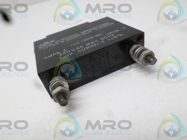 WOOD ELECTRIC 122-203-101 CIRCUIT BREAKER 3A  NSNP