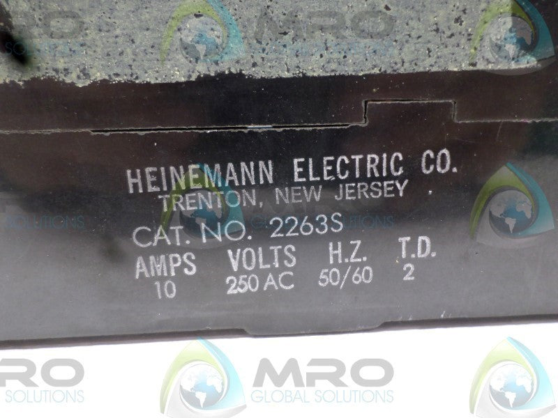 HEINEMANN 2263S CIRCUIT BREAKER 10A  UNMP