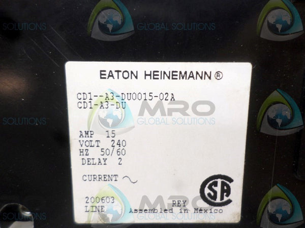 HEINEMANN CD1-A3-DU0015-02A CIRCUIT BREAKER 15A  NSNP