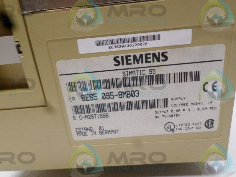 SIMENS SIMATIC S5 6ES5095-8MB03 CPU MODULE  UNMP