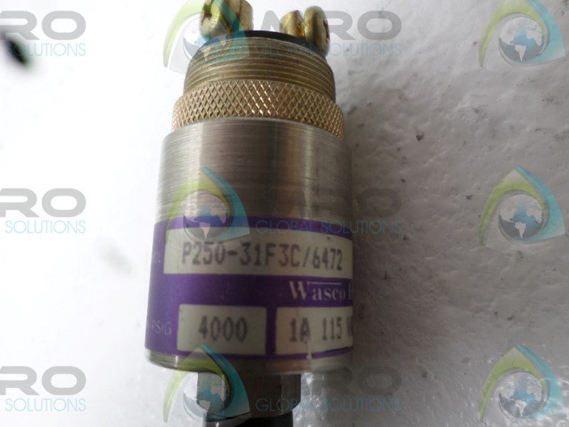 WASCO P2550-31F3C/6472 PRESSURE SWITCH 4000 PSIG  NSNP